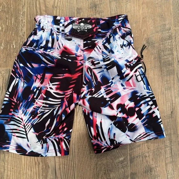 Just Bones Boardwear Boys Printed Swim Trunks Size 8